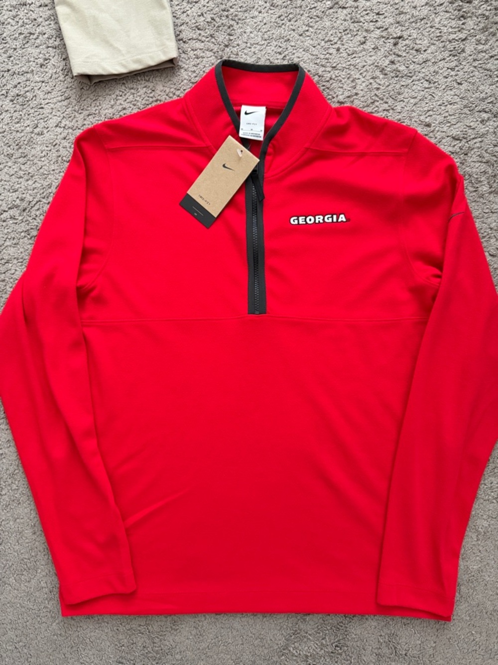 Georgia Bulldogs Nike Red Victory Golf Zip - Size Medium NWT Unworn Team Issued